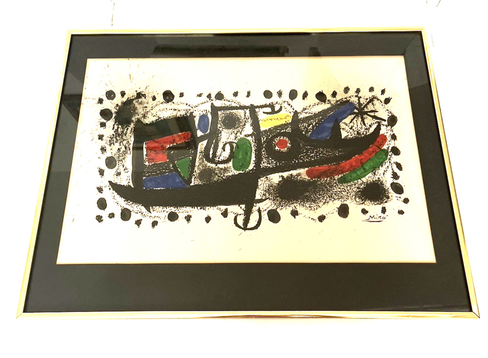 JOAN MIRO ORIGINAL SIGNED LITHOGRAPH "STAR SCENE" WITH PROPER AUTHENTICATION